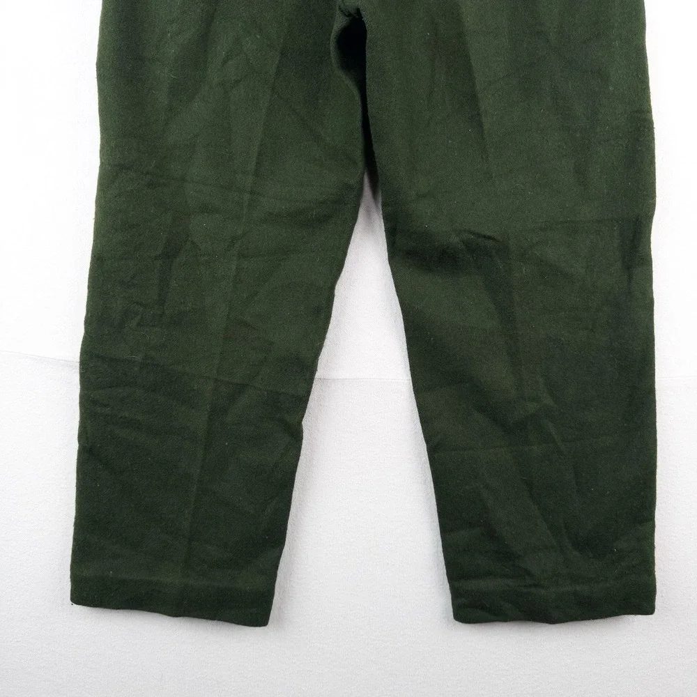 70's Vtg Woolrich Hunting Malone Pants 34x26 Wool Forest Green High Rise 12